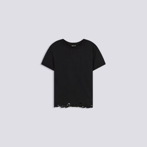 T-shirt Gas Hilary M/C "Leaves" Nero