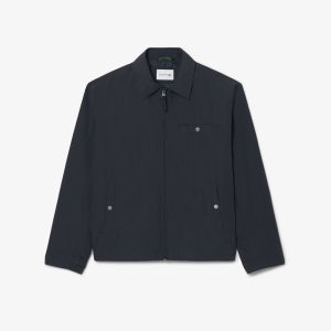 Bomber in taffetà impermeabile Lacoste da uomo Nero