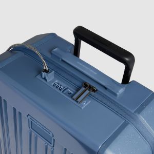 Trolley Da Cabina Rigido Piquadro POP Personalizzabile Con Lucchetto TSA USB Blu