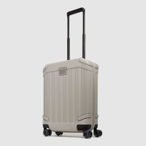 Trolley Da Cabina Rigido Piquadro POP Personalizzabile Con Lucchetto TSA USB Beige