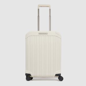 Trolley Da Cabina Rigido Piquadro PQ Light A 4 Ruote Con Lucchetto TSA USB Bianco