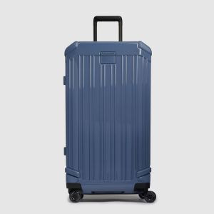 Trolley Rigido Modello Trunk Piquadro POP A 4 Ruote Con Lucchetto TSA Blu