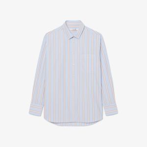 Camicia oversize Lacoste da donna in popeline di cotone Azzurro