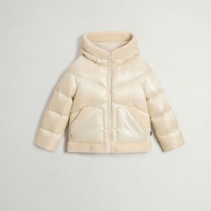 CURLY GLOSS HOODED JKT Avorio