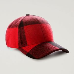 CHECK BASEBALL CAP Rosso