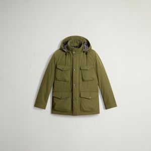 PEACHED COTTON FIELD JACKET Verde