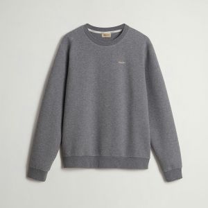 LOGO INTERLOCK CREWNECK Grigio