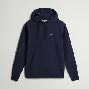 LOGO INTERLOCK HOODIE Blu