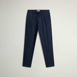 Pantaloni Woolrich Uomo Linen blend milton pant gd Blu