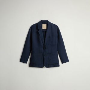Giacca Woolrich Donna Lyocell linen blazer Blu
