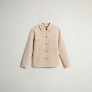 DOUBLE WOOL OVERSHIRT Marrone