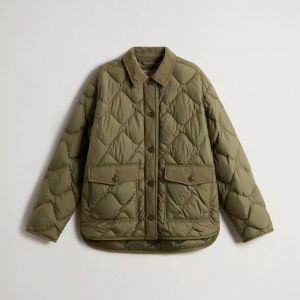 Giacca Woolrich Heritage con Collo Alto Verde