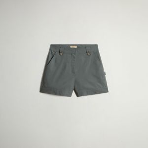 Pantaloni Woolrich Donna Cotton poplin shorts Verde