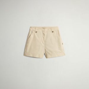 Pantaloni Woolrich Donna Cotton poplin shorts Bianco