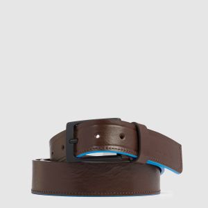 CINTURA IN PELLE CON ARDIGLIO Marrone
