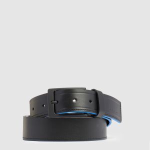 CINTURA IN PELLE CON ARDIGLIO Nero