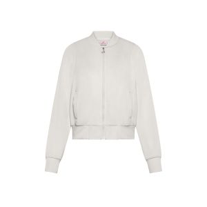 DEHA Cozy Full-Zip Bomber Donna Bianco Bianco