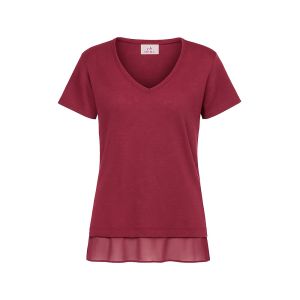 DEHA Silk Trims V-Neck T-Shirt Donna Multicolor Multicolor