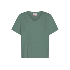 DEHA Flamme' V-Neck Wide T-Shirt Donna Verde Verde