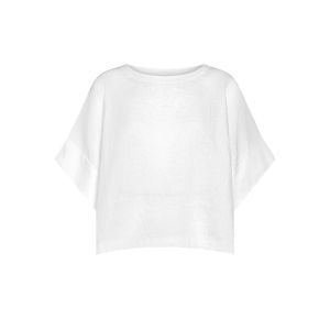 DEHA Linen Wide Top T-shirt Donna Bianco Bianco