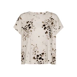 DEHA Allover Flamme' T-Shirt Donna Beige Beige