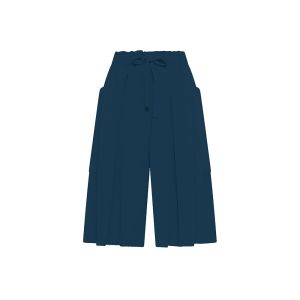 DEHA Pleated Lyocell Twill Skirts-Pants Donna Blu Blu