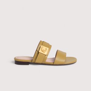 Sandali coccinelle flat sandal cow leather da donna Verde
