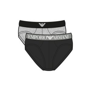 Emporio Armani Underwear Slip uomo pack 2 – Comfort premium e stile iconico Grigio