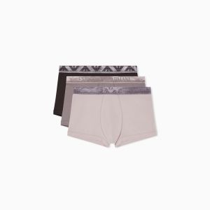 Emporio Armani Underwear Parigamba uomo pack 3 – Cotone elasticizzato biologico e comfort premium Grigio