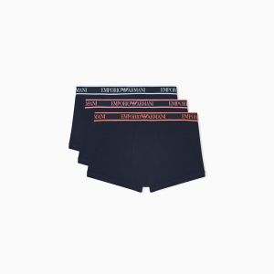 Emporio Armani Underwear Parigamba uomo pack 3 – Cotone elasticizzato e vestibilità confortevole Blu