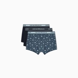 Emporio Armani Underwear Parigamba uomo pack 3 – Cotone elasticizzato e comfort quotidiano Blu