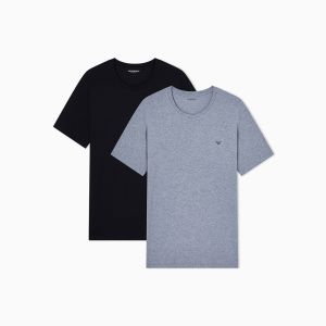 Emporio Armani Underwear T-shirt uomo pack 2 – Cotone elasticizzato e stile essenziale Grigio