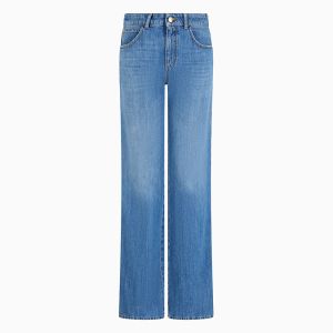 Jeans J9D vita media e fondo svasato in denim Blu