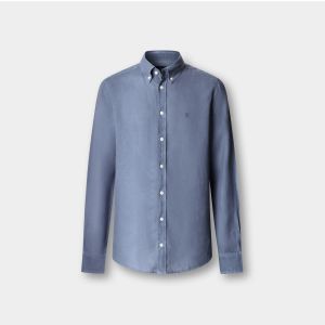 Camicia Hackett London Da Uomo Ess Gmd Linen Brpt Blu