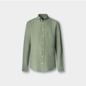 Camicia Hackett London Da Uomo Ess Gmd Linen Brpt Verde