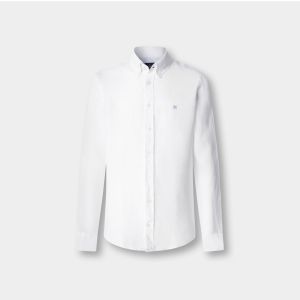 Camicia Hackett London Da Uomo Ess Gmd Linen Brpt Bianco