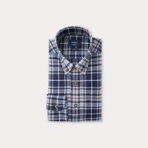 NAVY FLANNEL CHECK Rosso