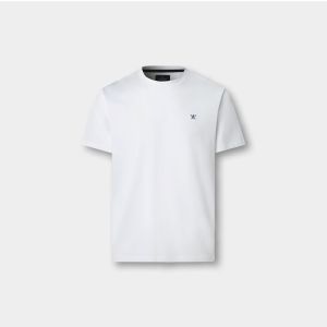 T-Shirt Hackett London Da Uomo Ss Logo Tee Bianco