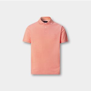 Polo Hackett London Da Uomo Oxford Pique Polo Ss Arancione