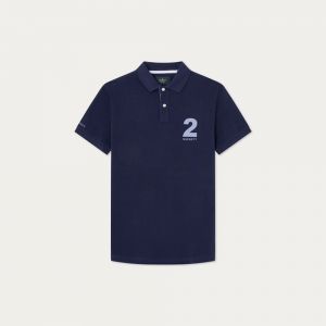 HERITAGE NUMBER POLO blu