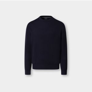Maglia Hackett London Da Uomo Cotton Silk Crew Blu