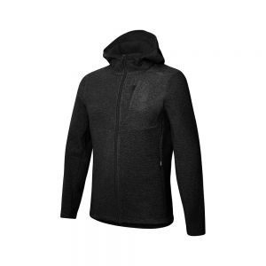 HOODED FULL ZIP JSY Nero