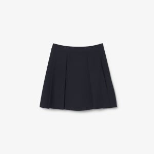 Gonna Lacoste corta morbida a pieghe da donna Nero