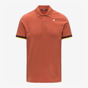 K-Way Vincent – Polo in Piquet di Cotone Stretch da Uomo Arancione