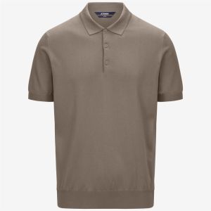 K-Way Pleyne – Polo da uomo in cotone egiziano anti pilling Beige