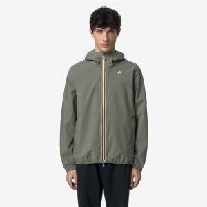 K-Way Giacca corta uomo Jack slim fit in tessuto tecnico elasticizzato Verde
