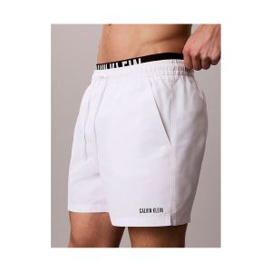 Costume da bagno calvin klein underwear medium drawstring boxer da uomo Bianco