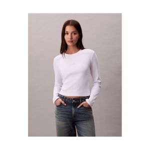 T-shirt Calvin Klein Donna Monologo Baby Bianco