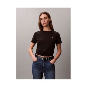Polo Calvin Klein Donna Archive Jersey Crew Nero