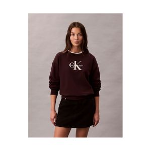 Felpa Calvin Klein Donna Monologo French T Marrone